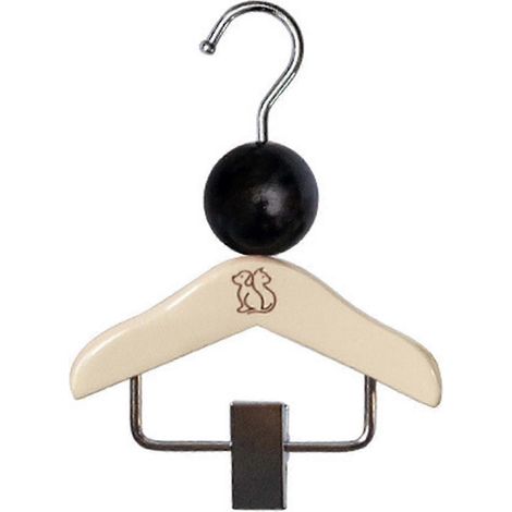 Porte-vêtements pour animaux, cintre pour costumes d'animaux, présentoir, accessoires, cintre en bois mignon pour animaux de compagnie, cintre pour manteaux de chiens et jeunes chiens-black (1/5)