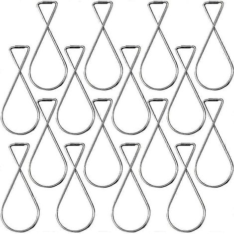 20 crochets en acier à ressort en forme de 8 pour suspendre les décorations de fête, de Noël, de mariage, de salle de classe, de bureau et de maison. (1/4)