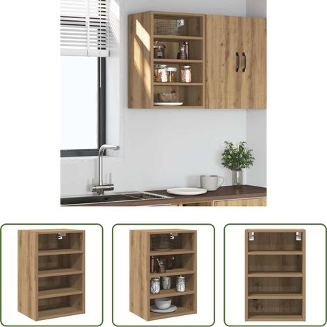vidaXL Wandmontage - Hängeschrank Riga Artisan-Eiche 40x29,5x60 cm Holzwerkstoff (1/5)