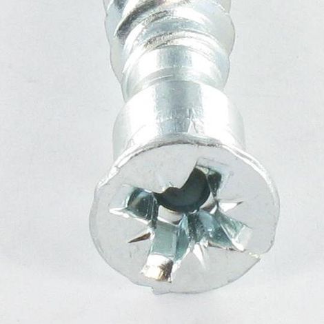 Vis d'assemblage confirmat Tête fraisée Pozi N°3 7X50 Cranté Acier zingué à-1 pièce
