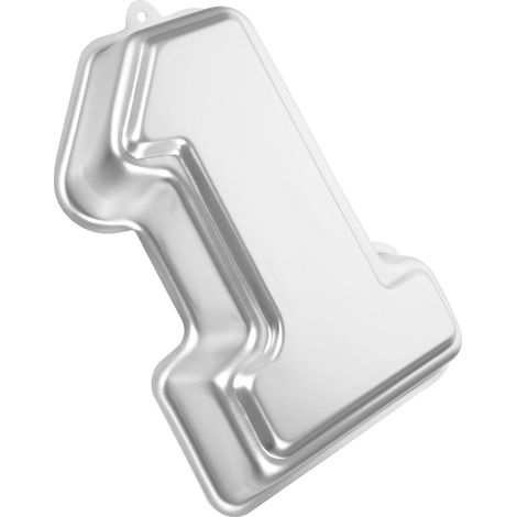 Moule à gâteau d'anniversaire en alliage d'aluminium en forme de chiffre 1 - Facile à nettoyer et à séchage rapide - Outils de pâtisserie (1/5)