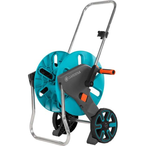 Gardena – Enrouleur tuyau arrosage 60m 13mm – Chariot-dévidoir avec pieds rabattables – Résistant au gel – Système anti-goutte