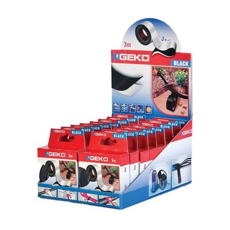 NASTRO AUTOAGGLOMERANTE GEKO BLACK - NERO MM 25 ML 3 SP MM 0,75- 4 pezzi