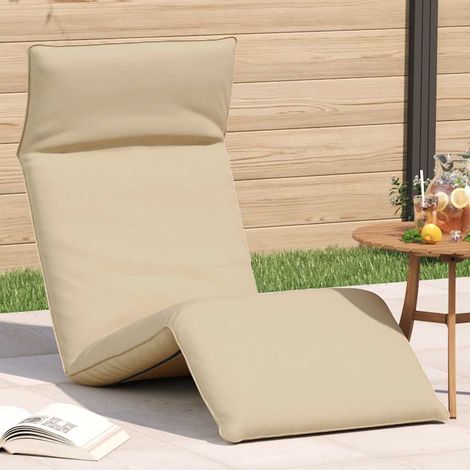 Chaise longue pliante beige 175x54x8,5 cm tissu oxford 818252 (1/5)