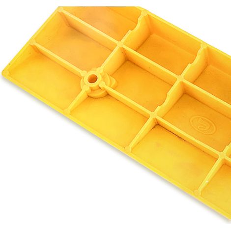 Rampe de trottoir en plastique, seuil de 13 cm, rampe d'accès sans jointure, antidérapante, jaune (1/5)