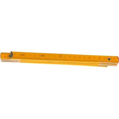 Metro pieghevole in legno, 2 m, giallo