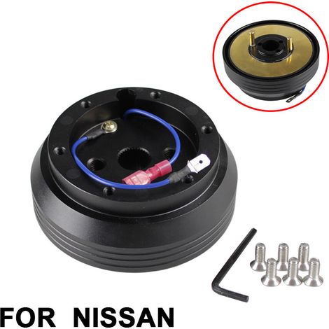 Car steering wheel base adapter for Honda Civic, Nissan, Toyota, Mazda, and Mitsubishi - See details for applicable models. (1/4)