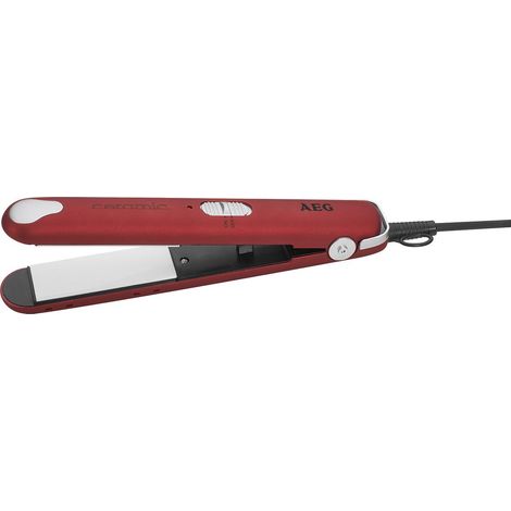 AEG HC 5680 Plancha de Pelo, Tecnología Cerámica, Antiestático, Calentamiento Rapido, Temperatura Constante 20W Rojo
