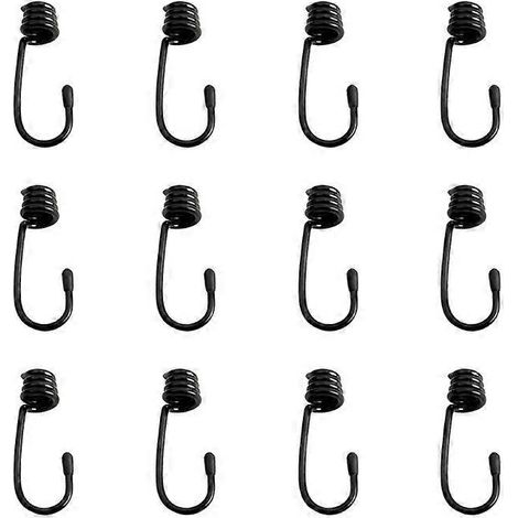 Lot de 12 crochets spiralés pour tendeur, 7 mm, pour cordon élastique marin, sangles de bagages et fixations de bâches. (1/5)