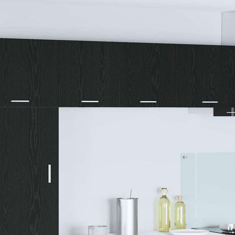 Hängeschrank 2 pcs Schwarze Eiche und Weiß 40 x 31 x 40 cm