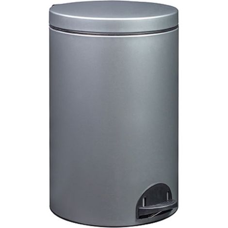 Rossignol Cestino a Pedale 20 Litri Grigio Metallo