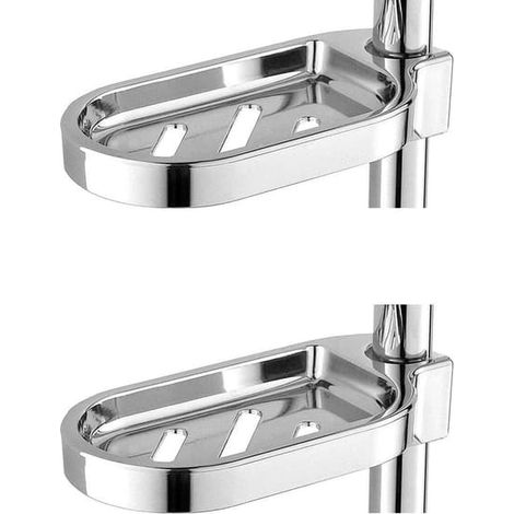 Ecleanfy - Porte-savon pour douche, porte-savon pour barre de douche de 25 mm (1/5)