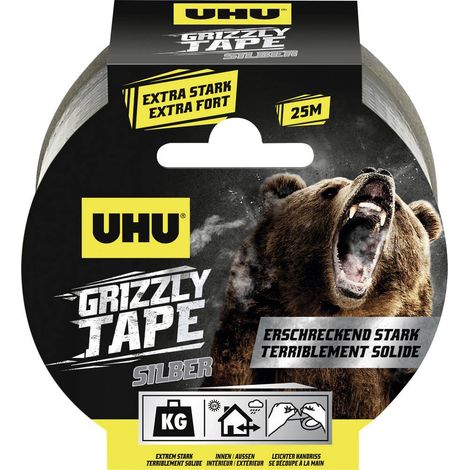 UHU Grizzly Tape® 51690 Nastro in tessuto Argento 1 pz.