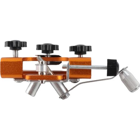 Affûteur de Chaîne à Main, Gabarit D'Affûtage Tronçonneuse Portatif en Alliage D'aluminium Robuste pour Scies électriques, Outil Efficace Un Affûtage Rapide (Gold) Or - (1/5)