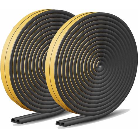 20M Self Adhesive Door Seal Strip Window Seal Foam Rubber Seal Rubber Seal Anti Collision Sound Proof Waterproof Dustproof Black (1/5)
