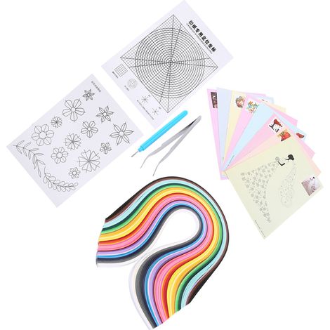Kit d'outils de quilling 6 en 1 pour la création et la décoration de papiers artistiques. (1/5)