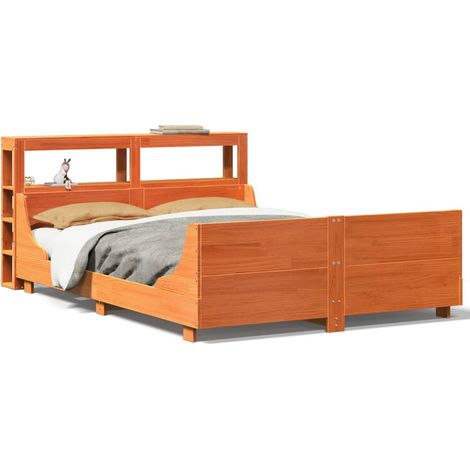 Maison Exclusive - Letto senza Materasso Marrone Cera 150x200 cm in Legno di Pino (1/5)