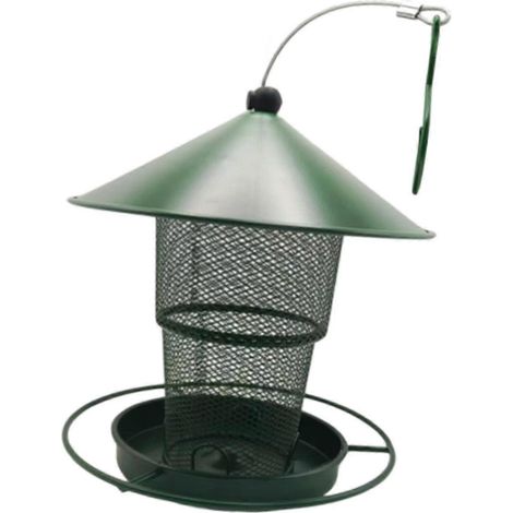 Mangeoire à oiseaux extérieure suspendue, récipient en métal pour nourriture pour oiseaux, pour porche de jardin (1/4)