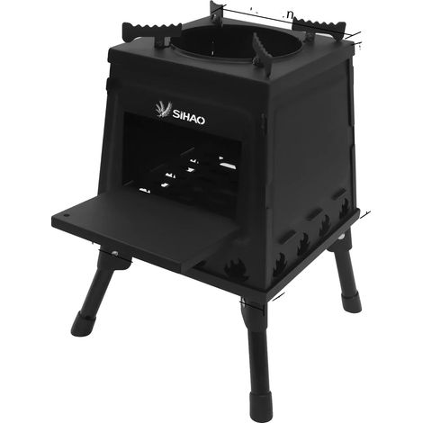 Réchaud d'extérieur, construction en acier au carbone, design portable, T220 (1/2)