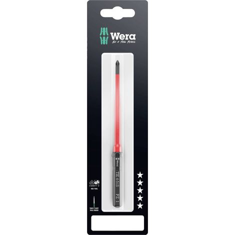 Wera Kraftform Kompakt VDE 65 iS PZ 1 x 157 mm TIE SB pour électricien Pozidriv Lame interchangeable PZ 1