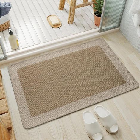 Alfombrilla de baño ultrafina, apta para colocar debajo de la puerta, superabsorbente, de secado rápido, antideslizante, lavable, para ducha exterior.