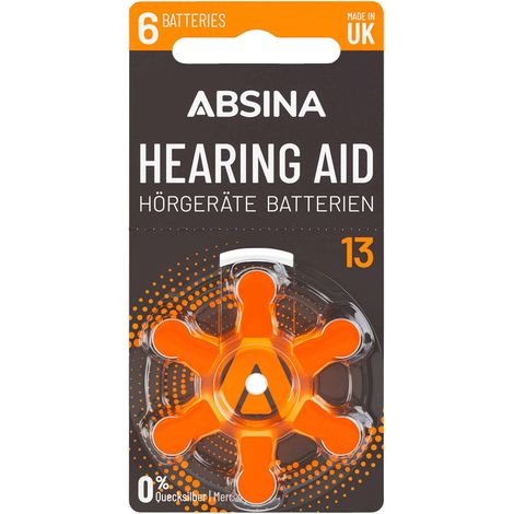 Absina Hörgerätebatterie ZA13 1.4 V 6 St. Zink-Luft PR48 (1/5)