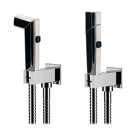 KIT DOCCETTA SHUT-OFF DOPPIA FUNZIONE QUADRA- Cromo- RERU- pezzi 1