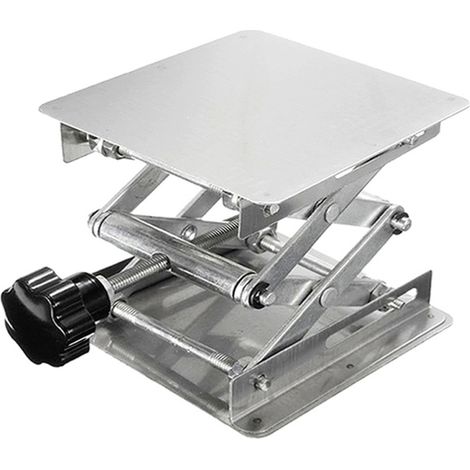 Mesa elevadora manual para uso en laboratorio, altura regulable (100 x 100 mm, 150 x 150 mm, 200 x 200 mm) - Opcional