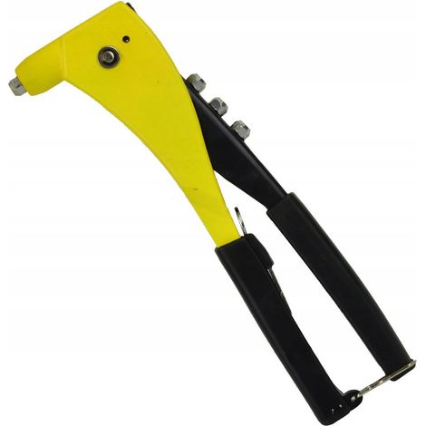 Geko Manuelle Nietzange Ergonomisch Schwarz 4 Aufsätze
