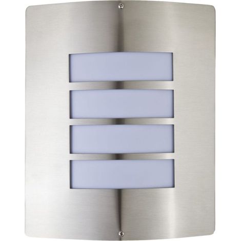 Außenwandlampe E27 IP44 Silber Terrasse Hof Edelstahl Modern Außenlampe Wand