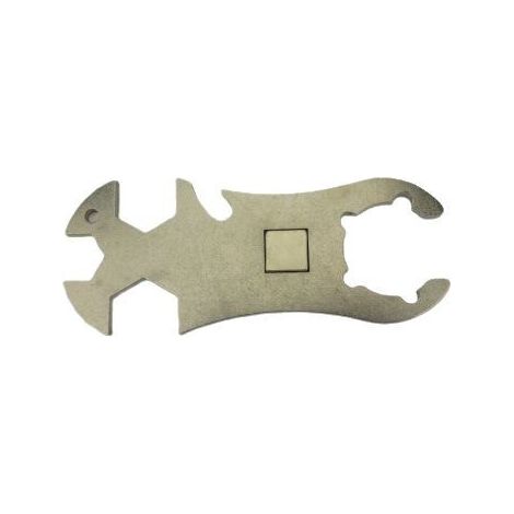Chiave multifunzione per bombole di gas in acciaio inox in 3 misure (13/17/19 mm) con apribottiglie incorporato - campeggio - barbecue - 13/17/19 mm (1/3)