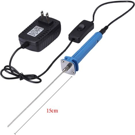 Foam Cutter Pen - 15 W - 110 V-240 V - For Polystyrene Foam Cutting - Stainless Steel Heating Wire - 2 mm Diameter - Blue - 1 Unit (1/3)