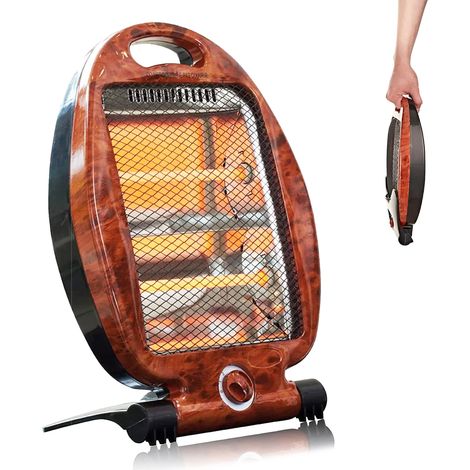 Fishtec – Radiateur infrarouge 800W – 2 tubes quartz pour chauffage rapide – Dimensions 26x40x10 cm – Protection contre surchauffe