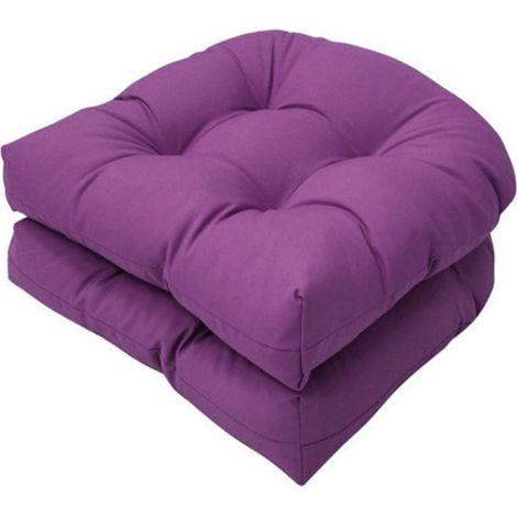 2 coussins de chaise 48x48 cm, polyester résistant, épaisseur 5 cm, pour intérieur et extérieur (1/5)