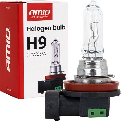 Lampadina alogena H9 12V 65W PGJ19-5 amio-04518 (1/5)