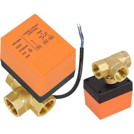 Vanne 2 ou 3 voies, vanne de zone, vanne à bille électrique 1' 3/4', vanne à bille motorisée 230 V (1/5)