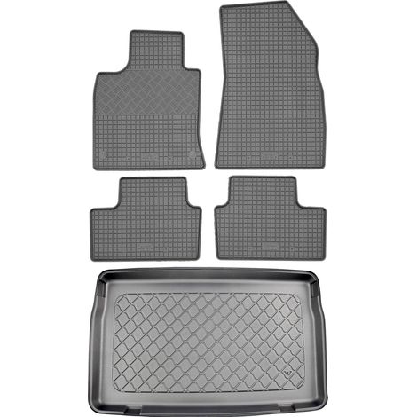 Renault Clio V 5 portes (à partir de 09.2019) - Kit de tapis de sol en caoutchouc + tapis de coffre (1/5)