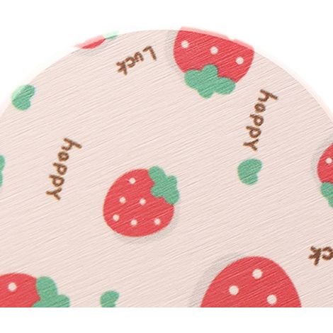 Dessous de verre en terre de diatomées, tapis absorbant, tapis rond en terre de diatomées à motif fraise, dessous de verre isolant pour tasse à thé, 10 x 10 cm (1/5)