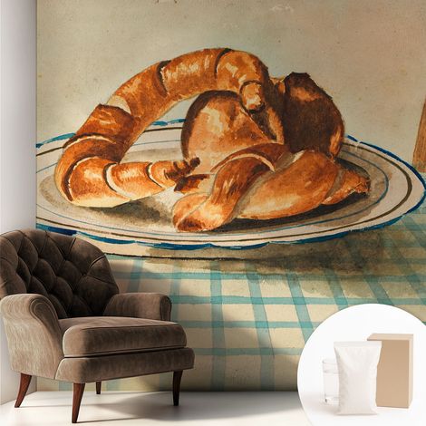 Papier peint intissé avec imprimé pour décoration intérieure pour rénovation a motif - Colle incluse gratuite Pâtisseries 250x250 cm (1/5)
