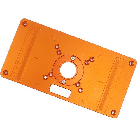 Plaque d'insertion pour table de défonceuse, en alliage d'aluminium, pour le fraisage du bois, panneau rabattable durable pour machine à affleurer, pour atelier de réparation à domicile ou en usine. (1/5)