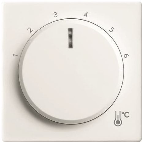Busch-Jaeger Piastra centrale con stampa scala 1 … 6 per regolatore di temperatura ambiente manopola bianco studio - Piattaforma 63 (1794 R-84), 2CKA001710A4201