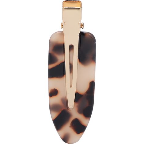 Barrette à cheveux léopard pour femme - Accessoire cheveux sans marque, idéal pour frange et coiffure tendance (1/5)