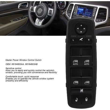 Interrupteur Principal de Commande de Vitre Électrique - Compatible Grand Cherokee 2014-2018 - Modèle 11 Broches - Remplacement Direct OE 68184803AA/AB (1/5)