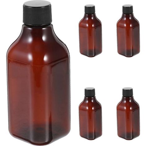 Lot de 5 flacons de voyage pour produits de toilette, flacons en plastique rechargeables avec bouchons à vis pour shampoing et lotion (200 ml) (1/5)