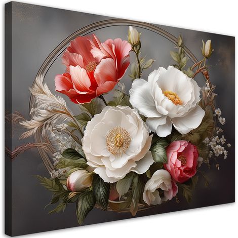 Quadro su tela, Nature Botanicals Foliage Fiori - 60x40 (1/5)