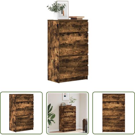 vidaXL Holzschrank Räuchereiche - Schubladenschrank Räuchereiche 60x36x103 cm Holzwerkstoff (1/5)