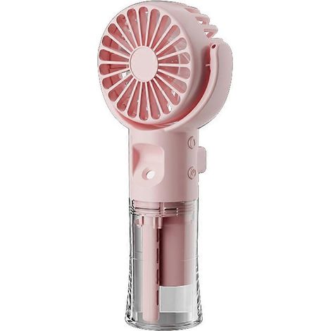 Ventilateur brumisateur portable F4, humidificateur, à suspendre autour du cou, rose (1/5)