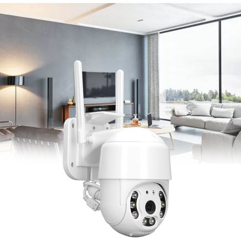 WiFi-Kamera, wasserdichte PTZ-Panoramakamera für den Außenbereich, 1080p-Hochauflösung, Zwei-Wege-Gegensprechanlage, Sicherheitsüberwachung. (1/5)