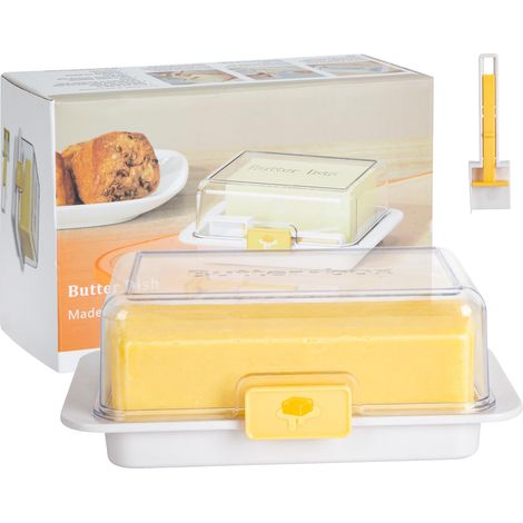 Beurrier pour beurre de 250 g et 500 g avec cuillère à découper graduée (1/5)