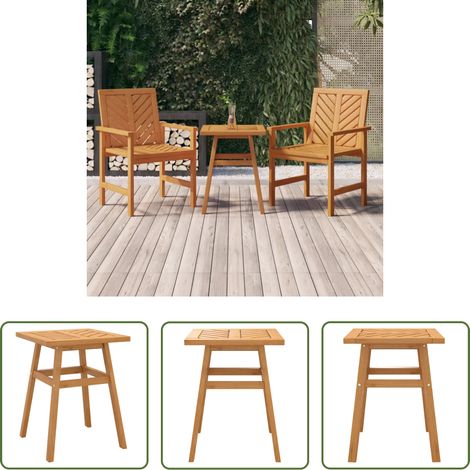 vidaXL Table de jardin - Table d'appoint 45x45x60 cm bois massif d'acacia (1/5)